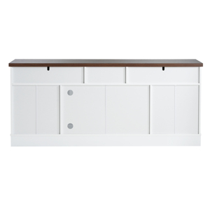 Modern <b>White</b> TV Cabinet 67" Width TV Stand with Doors & Storage Drawers Adjustable <b>Shelves</b> for Living Room - Product Image 6
