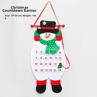 Filz-Adventskalender zum Aufhängen, Weihnachtsdekorationen, Weihnachtsmann, Schneemann, Rentier, Feiertagsbedarf, Großhandel, individuell gestaltbar, Geschenk