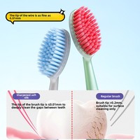 Cepillo de Dientes Manual para Adultos Big Mac con Mango de Plástico, Cabezal Largo y Suave para Uso Doméstico, Venta al por Mayor de Fábrica