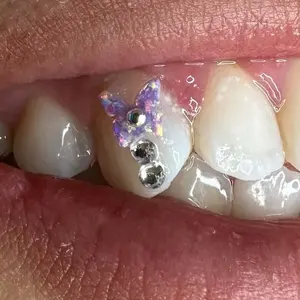 Wholesale Ultrathin Teeth Jewels Coated 18K Dental Jewelry DIY opal Tooth Gems