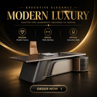 Mobilier de bureau moderne et simple luxueux pour les patrons de PDG-Bureau de directeur