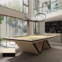 Table de billard 3-en-1 en ardoise pour la maison, avec cadre en bois massif, 9ft/8ft/7ft, durable, pour usage commercial