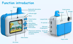 H80 nhiệt in ngay lập tức trẻ em Máy ảnh 2.4 'Màn hình ống kính kép 1080p <span class=keywords><strong>video</strong></span> mini thông minh máy ảnh máy in cho trẻ em trẻ em - Product Image 4