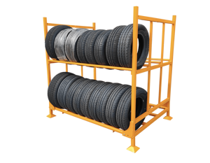 <strong>Factory</strong> Supply Industrial Logistics Foldable Stacking <strong>Rack</strong> Rolling Steel Cage Trolley Metal Shelves for Putting Cargo and <strong>Tires</strong> - Product Image 3