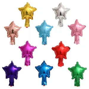 Wholesale 5 Inci Warna Solid Bentuk Bintang Foil Balon Mini Globos untuk Perlengkapan Pesta