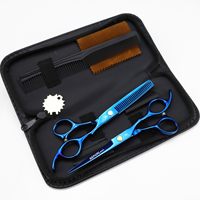 Ensemble de ciseaux légers à prix réduit LG 01 6,0 pouces, ensemble professionnel de ciseaux de coiffure, kit de coupe de cheveux pour barbier HSS-063