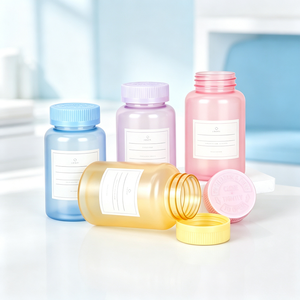 Envase de Plástico Pastel para Suplementos, Frasco para Pastillas con Tapa de Rosca para Vitaminas y Productos de Bienestar - Product Image 2
