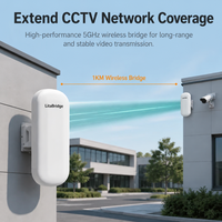 Pont sans fil extérieur 5.8G 450 Mbps 802.11ac IP65 avec antenne directionnelle double polarisation 8 dBi, portée 1 km, CPE point à point pour réseau CCTV