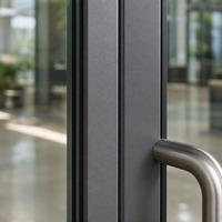 Porte battante française en aluminium à triple vitrage résistant aux ouragans pour hôtel, porte d'entrée de patio, portes doubles