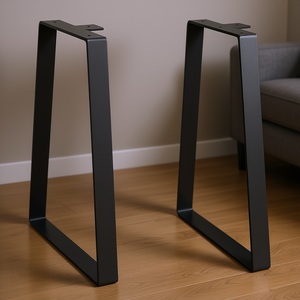 Pieds de table trapézoïdaux en acier de 16 pouces, robustes, modernes, pour bureau, banc, table de chevet, pieds de meuble en métal de remplacement - Product Image 2