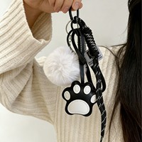 Pendentif mignon en peluche en forme de patte de chat pour sac et porte-clés, vente en gros, cadeaux personnalisés, porte-clés en gros