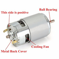 Moteur CC à aimant permanent NB WIDE 775 12V/36V 21000 BPM pour pièces de rechange de sèche-cheveux avec commutation par balais
