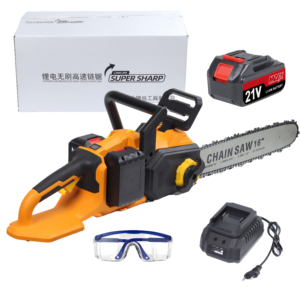 เลื่อยโซ่ไร้สายขนาด 16 นิ้ว 21V 1500W แบบไร้แปรงถ่าน แบตเตอรี่ความจุสูง เครื่องตัดไม้ไฟฟ้าเกรดอุตสาหกรรม DIY ขนาด 400 มม. - Product Image 1