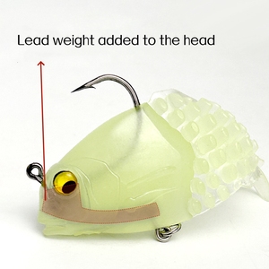เหยื่อตกปลาแบบนิ่ม น้ำหนัก 10 กรัม 15 กรัม 19 กรัม 22 กรัม รุ่น Creature Baits Soft Jig Shad Bait VIB เหยื่อปลอมพร้อมหัวจิ๊กแบบหลายส่วน สำหรับปลาเพิร์ช - Product Image 3