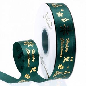 Ruban imprimé de Noël multi-motifs et multi-tailles pour emballages cadeaux et décorations de fête, 40 yards/rouleau - Product Image 5
