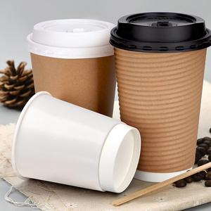 wholesale Price/the Cheapest Price Disposable Ripple Wall <b>Cups</b> Double Wall Design for Coffee Tea and <b>Cold</b> Drinks - Product Image 1