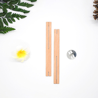 Vente en gros de mèches de bougies en bois personnalisées de haute qualité, non toxiques, faciles à utiliser, pour bougies de soja Bougies en forme de diamant/croix de style coréen