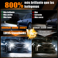 Nouveaux phares de voiture LED ultra-lumineux 9005 9006 H4 H7 H11, projecteurs intégrés pour feux de croisement et de route, lumière puissante ultra-lumineuse