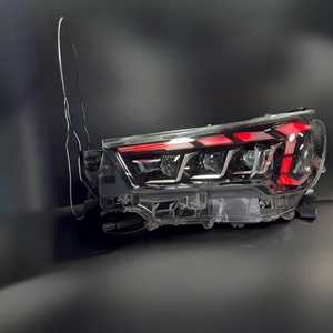 Faros Delanteros LED con Carcasa Negra para Toyota Hilux Revo 2020 2021 2022 2023 2024, Lente Transparente Blanco Natural, Conjunto de Faros - Product Image 2