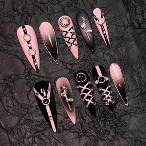 <span class=keywords><strong>Faux</strong></span> <span class=keywords><strong>ongles</strong></span> à presser en gros, <span class=keywords><strong>pas</strong></span> chers, de haute qualité, forme cercueil moyenne, motif cœur et perle, French manucure, en acrylique, à coller avec <span class=keywords><strong>colle</strong></span> - Product Image 3