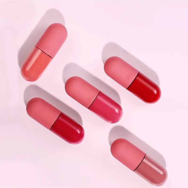 private label 18pcs colors moisturizing long lasting mini capsule makeup matte lip gloss for women girls