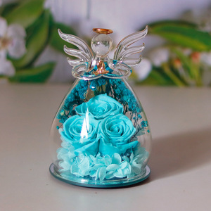 Rosa Preservada al por Mayor en Cúpula de Cristal, Decoración para Mesa del Hogar, Flor Real Eterna, Rosa para Siempre, Regalo para Boda, Fiesta, Día de San Valentín - Product Image 4