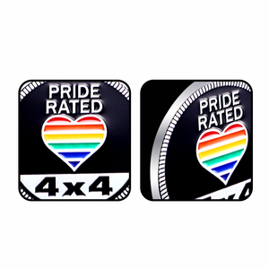 Gran oferta de fábrica, emblema personalizado, <span class=keywords><strong>4x4</strong></span>, pegatina de coche de forma redonda de Metal nominal para JEEP, insignia todoterreno, venta al por mayor - Product Image 3