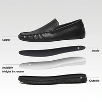 Nouvelle Arrivée - Mocassins Habillés Homme en Cuir Style Italien, Rehaussants de 6 cm, pour Affaires - Prix d'Usine en Gros