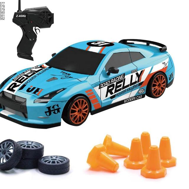 1/24 High Speed Race Car 2.4Ghz Remote Control Toy 4WD Mini RC Car Drift With Light