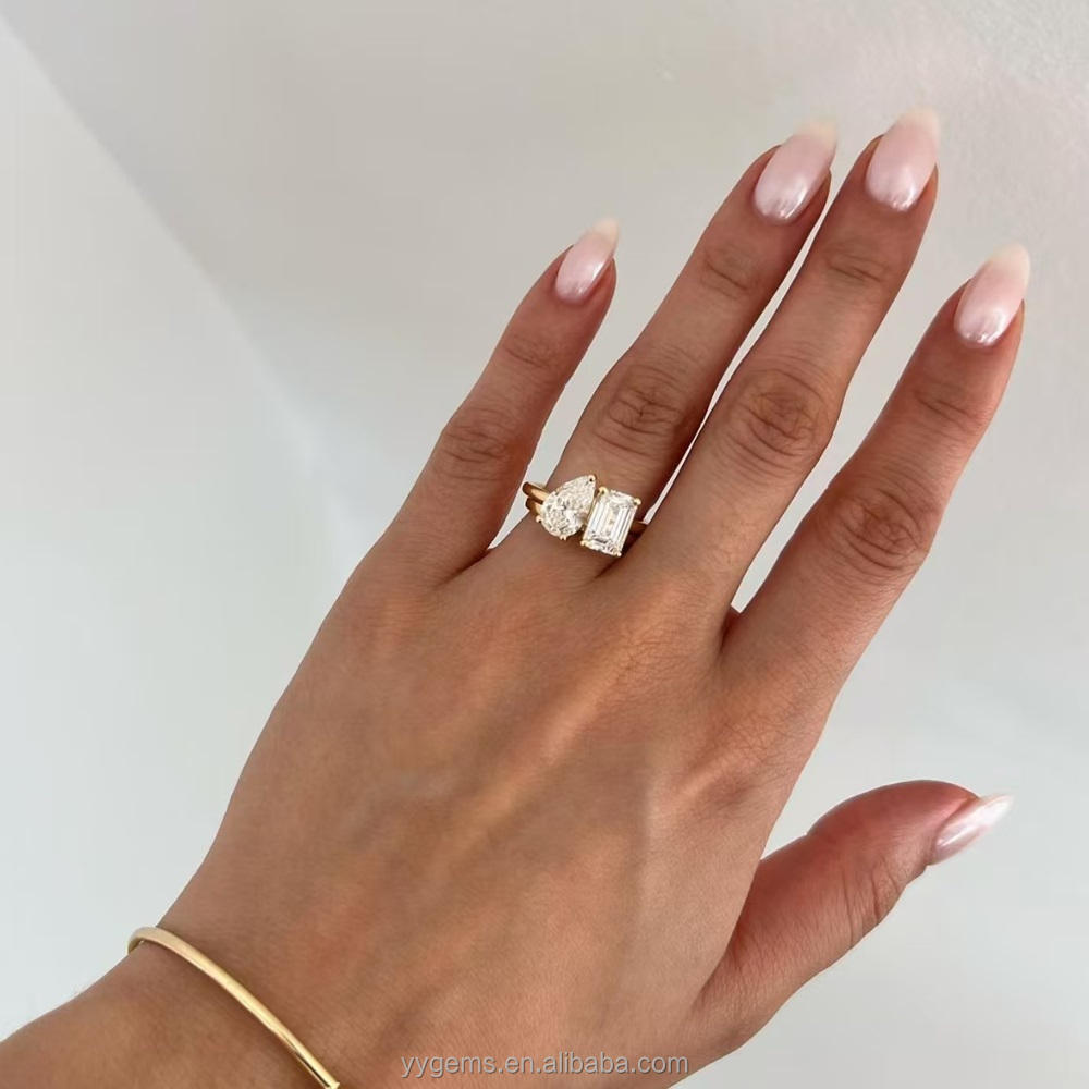 Pear&amp;Octagon(18K สีเหลือง)