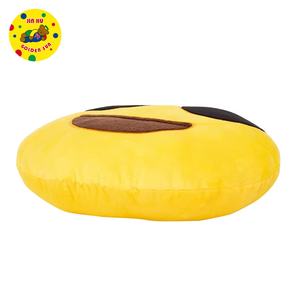 Coussin décoratif en peluche jaune personnalisé en usine, motif émoticône, en coton et polyester avec rembourrage en PP moelleux, sans colorant AZO, jouet en peluche mignon à double usage - Product Image 3