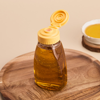 Botol Madu Plastik PET Aman untuk Makanan, Diameter 40mm, 190ml, Wadah Makanan Kosong dengan Tutup Flip Top dan Tutup Ulir untuk Kemasan Madu