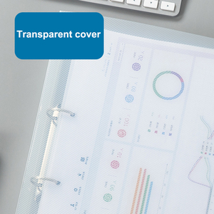 Tùy chỉnh A4 kích thước 2/<span class=keywords><strong>3</strong></span>/4 Vòng chất kết dính PP tông lá lỏng tập tin thư mục với văn phòng rõ ràng trường tổ chức giữ giấy tài liệu - Product Image 4