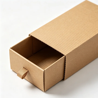 Boîte cadeau pliante en carton ondulé avec poignée en papier