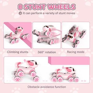 Voiture RC 8 roues motrices, jouet robot chien, <span class=keywords><strong>télécommande</strong></span> 2,4 GHz, jouet interactif intelligent programmable, cadeau pour garçons et filles - Product Image 2