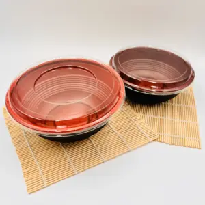 Round Recyclable Disposable Plastic Food PP Bento Bowl Soup/Noodle Take Away Container