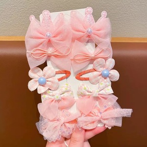 Juego de pinzas para el cabello con lazo y corona de hadas, pasadores de princesa dulces para niñas pequeñas, accesorios para el cabello para niños - Product Image 6