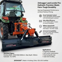 Lame de niveleuse de haute qualité pour tracteur, largeur de travail de 3500 mm, machine de nivellement de terrain complète, vente chaude du fabricant, garantie 1 an