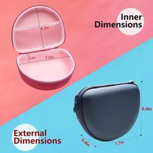 Bolsa de almacenamiento para auriculares EVA con cierre de cremallera resistente al agua, funda protectora de viaje para auriculares Beats Studio, color negro - Product Image 3