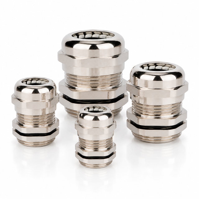 IP68 CE Certified Brass Cable Gland G1/4 G1/2 Nickel Plated Cable Gland Connector Outdoor Electrical Strain Relief Cable Gland