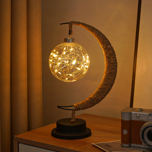 Lumières décoratives LED, lumières étoiles et lunes, lumières de Noël en forme de pomme, cadeau d'anniversaire, verre artisanal, IP44, fonctionnant sur piles, petite lampe de nuit - Product Image 4