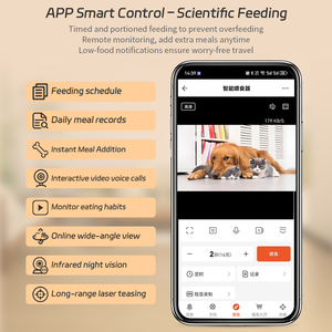 Distributore Automatico di Cibo per Animali Domestici da 6L, Grande Capacità, Uso Interno, Controllo Remoto tramite APP, Telecamera HD Regolabile, Giocattolo <span class=keywords><strong>Laser</strong></span> Intelligente - Product Image 5