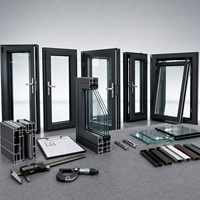 Fenêtre coulissante en verre sur mesure avec cadre en aluminium et double vitrage trempé pour appartements, balcons et patios