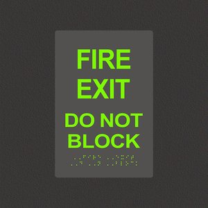 Dấu hiệu thoát hiểm tích hợp chữ nổi quan trọng cho lối thoát khẩn cấp không bị cản trở tại nơi làm việc không gian bán lẻ các tòa nhà cộng đồng - Product Image 4