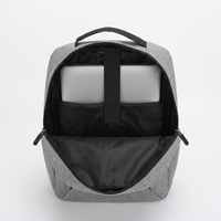 Sac à dos pour ordinateur portable en tissu haute densité, multi-compartiments, grand rangement avec USB