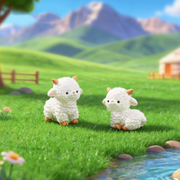 Mini figurines de moutons en résine, petits animaux miniatures pour micro-jardin féerique, accessoires de paysage, décoration artisanale, aquarium