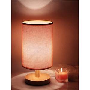 Lampe de table en bois minimaliste, base en bois massif, hauteur réglable, lumière chaude, lampe de chevet, style nordique, décorative - Product Image 5