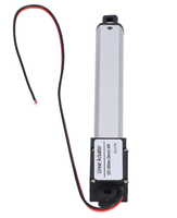 Aktuator linier IP54 kompak 12V/24V untuk pelacak surya DIY Diameter 20mm Stroke 150mm Magnet permanen DC disikat elektrik 4mm
