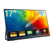Moniteur de jeu sans fil haute vitesse Eimio OEM 17 pouces 60 Hz avec batterie intégrée pour PS5/Xbox, écran portable à faible latence