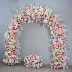 E-UFA0017 Wholesale White Flower and Greenery <strong>Arch</strong> Silk Artificial Flower <strong>Arch</strong> <strong>Decoration</strong> Wedding Flower <strong>Arch</strong> for Event Decor - Product Image 4